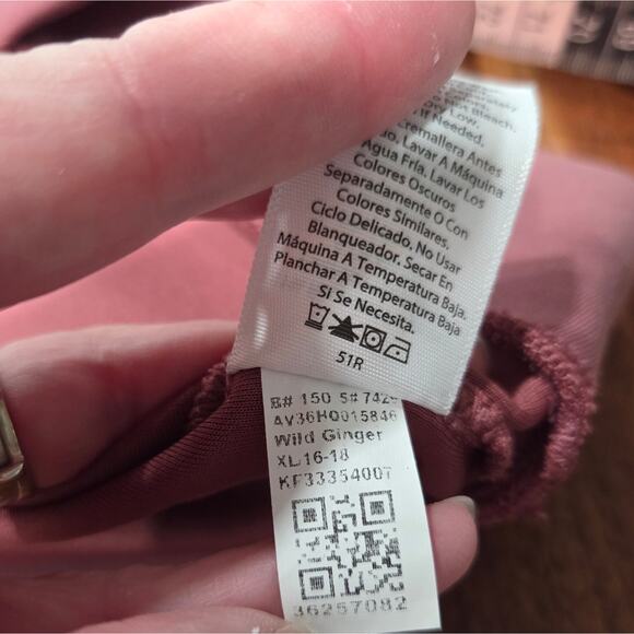 Avia Quarter Zip Pullover Drop Shoulder Crop Length Size XL 16-18 - Picture 7 of 8